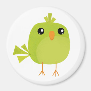 Grüner Vogel Cartoon Magnet