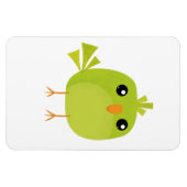 Grüner Vogel Cartoon Magnet (Horizontal)