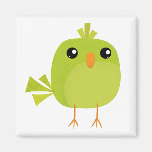 Grüner Vogel Cartoon   Magnet