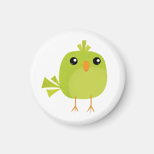 Grüner Vogel Cartoon   Magnet