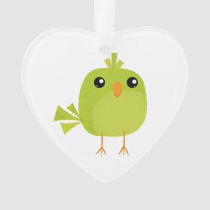 Grüner Vogel Cartoon Ornament