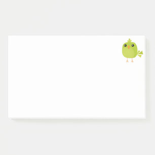 Grüner Vogel Cartoon Post-it Klebezettel