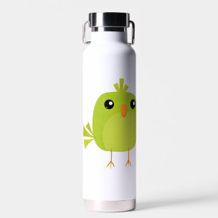 Grüner Vogel Cartoon Trinkflasche