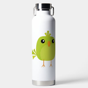 Grüner Vogel Cartoon Trinkflasche