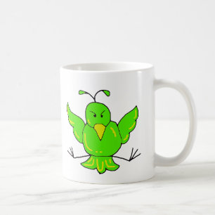 grüner Vogel, grüner Vogel Kaffeetasse