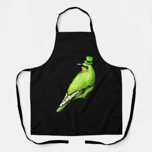 Grüner Vogel mit Grüner Hut für St Patricks Day Schürze