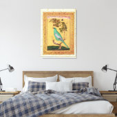 Grüner Vogel, Mughal (Gouache auf Papier) Leinwanddruck (Insitu (Schlafzimmer))