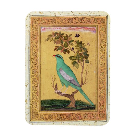 Grüner Vogel, Mughal (Gouache auf Papier) Magnet (Vertikal)