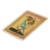 Grüner Vogel, Mughal (Gouache auf Papier) Magnet (Linke Seite)