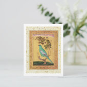 Grüner Vogel, Mughal (Gouache auf Papier) Postkarte (Stehend Vorderseite)