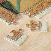 Grüner Vogel, Mughal (Gouache auf Papier) Puzzle (Seite)