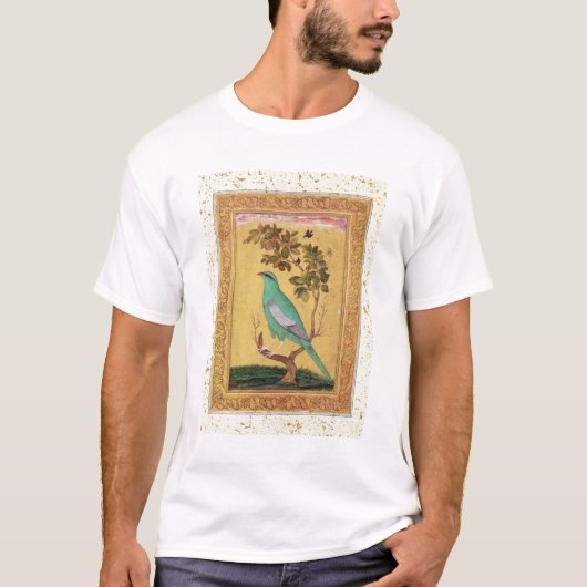 Grüner Vogel, Mughal (Gouache auf Papier) T-Shirt (Vorderseite)