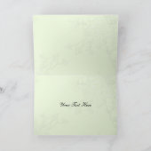 grüner Vogelmit blumenkäfig, Liebevögel danken Dankeskarte (Innenseite)