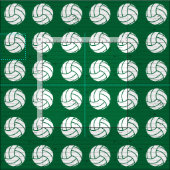 Grüner Volleyball-Holzfußboden Gemustert Stoff (Kachel)