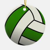 Grüner Volleyball Keramik Ornament (Vorne)