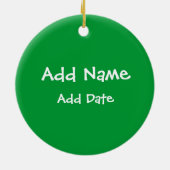 Grüner Volleyball Keramik Ornament (Hinten)