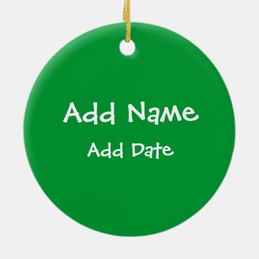 Grüner Volleyball Keramik Ornament (Hinten)