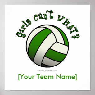 Grüner Volleyball Poster