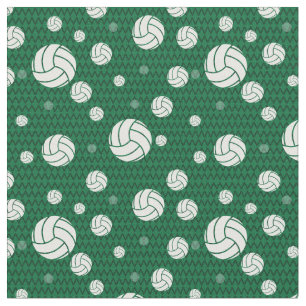 Grüner Volleyball Zickzack Gemustert Stoff