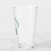 Grüner Volleyballspieler Personalisiertes Team Glas (Links)