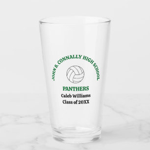 Grüner Volleyballspieler Personalisiertes Team Glas