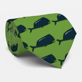 Grüner Wal Krawatte (Gerollt)