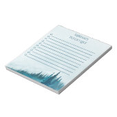 Grüner Wald Blau Notizblock (Rotiert)