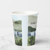 Grüner Wald im Wasser Hochzeit im Freien Pappbecher (Links)