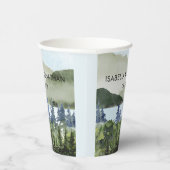 Grüner Wald im Wasser Hochzeit im Freien Pappbecher (Rechts)