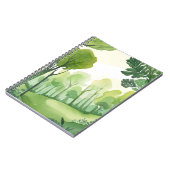 Grüner Wald | Luftige Aquarell-Landschaft Notizblock (Linke Seite)