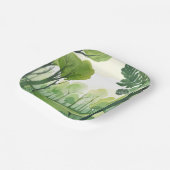 Grüner Wald | Luftige Aquarell-Landschaft Pappteller (Gewinkelt)