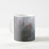 GRÜNER WALD MIT NEBEL BEDeckt Kaffeetasse (Vorderseite Links)