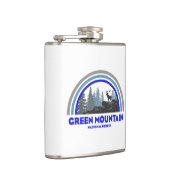 Grüner Wald Regenbogen Hirsch Flachmann (Rechts)