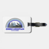 Grüner Wald Regenbogen Hirsch Gepäckanhänger (Rückseite horizontal)