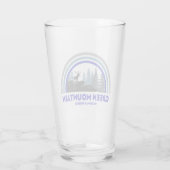 Grüner Wald Regenbogen Hirsch Glas (Rückseite)