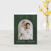 Grüner Wald Weihnachtsdesign Karte (Gelbe Blume)