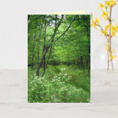 Grüner Waldweg-Geburtstag Karte (Gelbe Blume)
