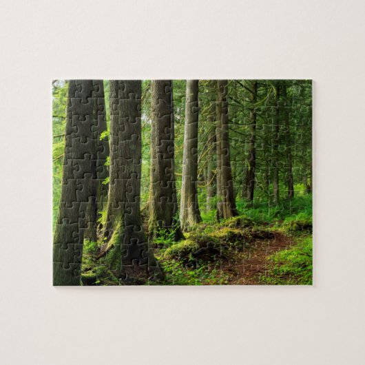 Grüner Waldweg Scenic Puzzle (Horizontal)
