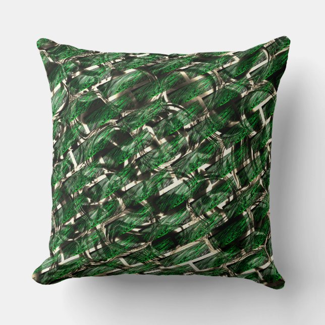 Grüner Wandeffekt und dunkelste Blasen? Kissen (Vorderseite)