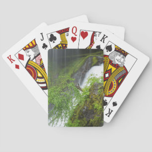 Grüner Wasserfall Landschaft Spielkarten