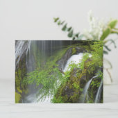 Grüner Wasserfall Landschaftlich Dankeskarte (Stehend Vorderseite)