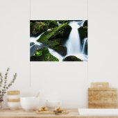 Grüner Wasserfall Poster (Küche)