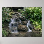 Grüner Wasserfall Poster (Vorne)