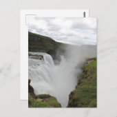 Grüner Wasserfall Postkarte (Vorne/Hinten)