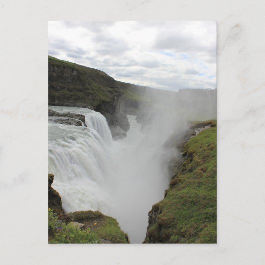 Grüner Wasserfall Postkarte (Vorderseite)