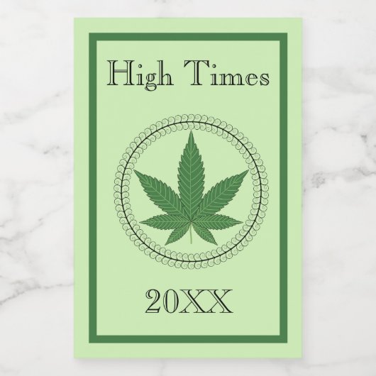 Grüner Wegesteg Personalisierter Stash Lebensmitteletikett (Einzelnes Label)