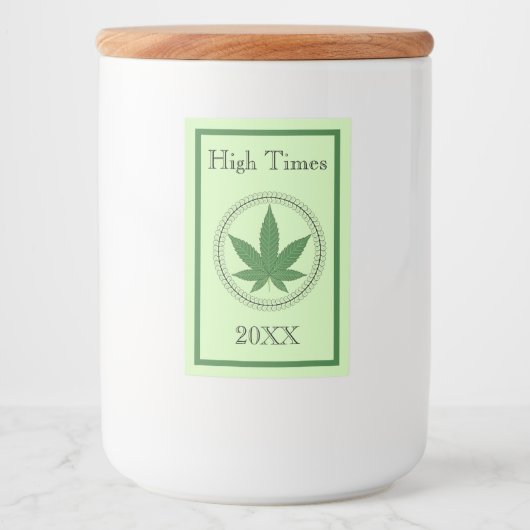 Grüner Wegesteg Personalisierter Stash Lebensmitteletikett (Vorderseite)