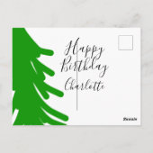 Grüner Weihnachtsbaum Alles Gute zum Geburtstag De Postkarte (Rückseite)