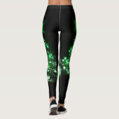 Grüner Weihnachtsbaum auf Schwarzem Leggings (Rückseite)