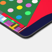 Grüner Weihnachtsbaum & Blue Drapes: Schreibtischunterlage (Ecke)